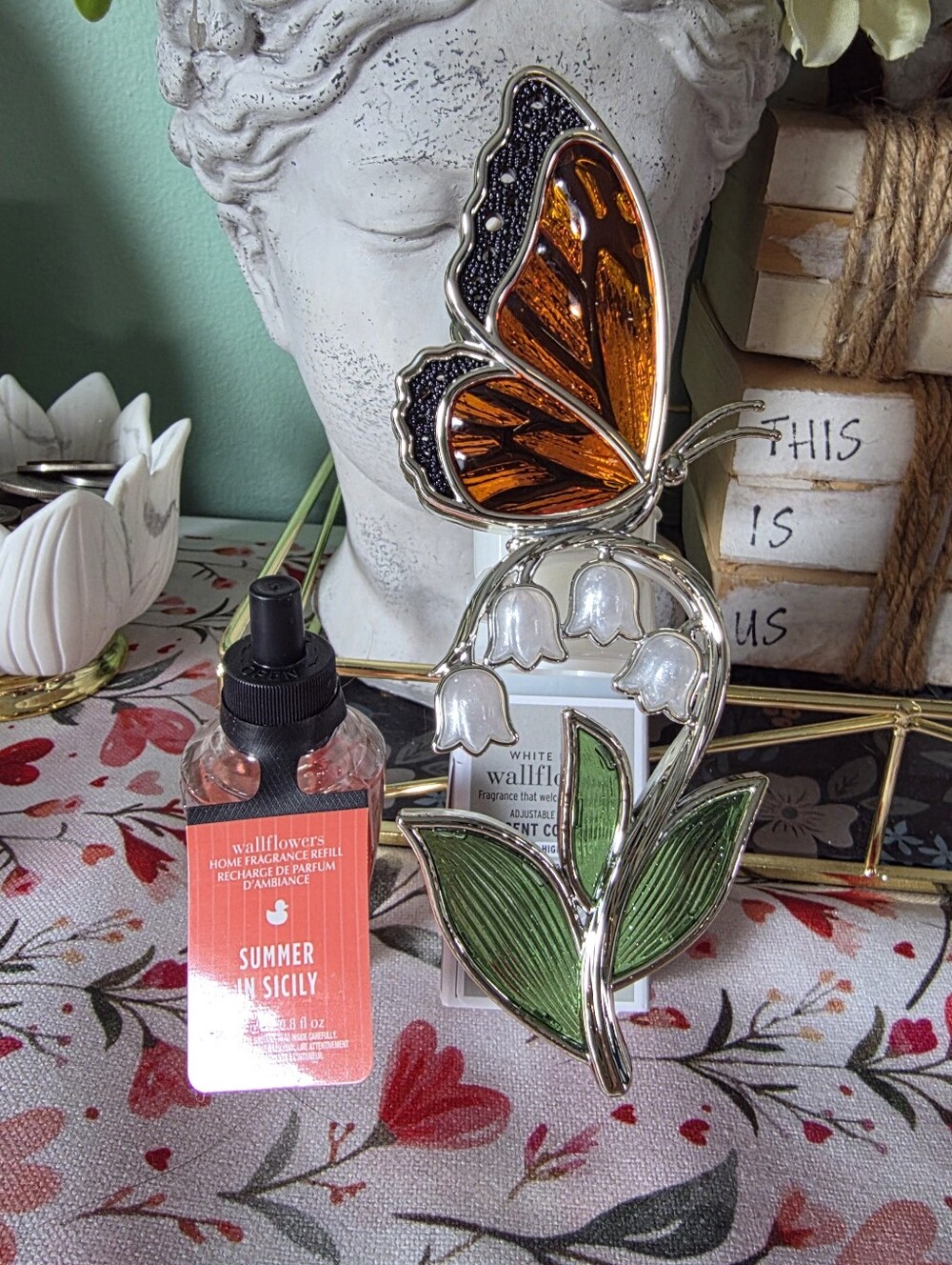 Bath Body Works Butterfly Lily of the Valley Wallflower Set